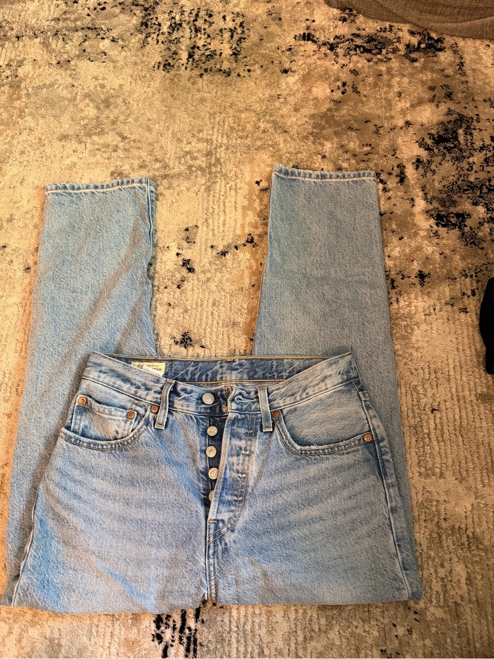 Levi's Light Blue High-Rise Button-Fly Jeans